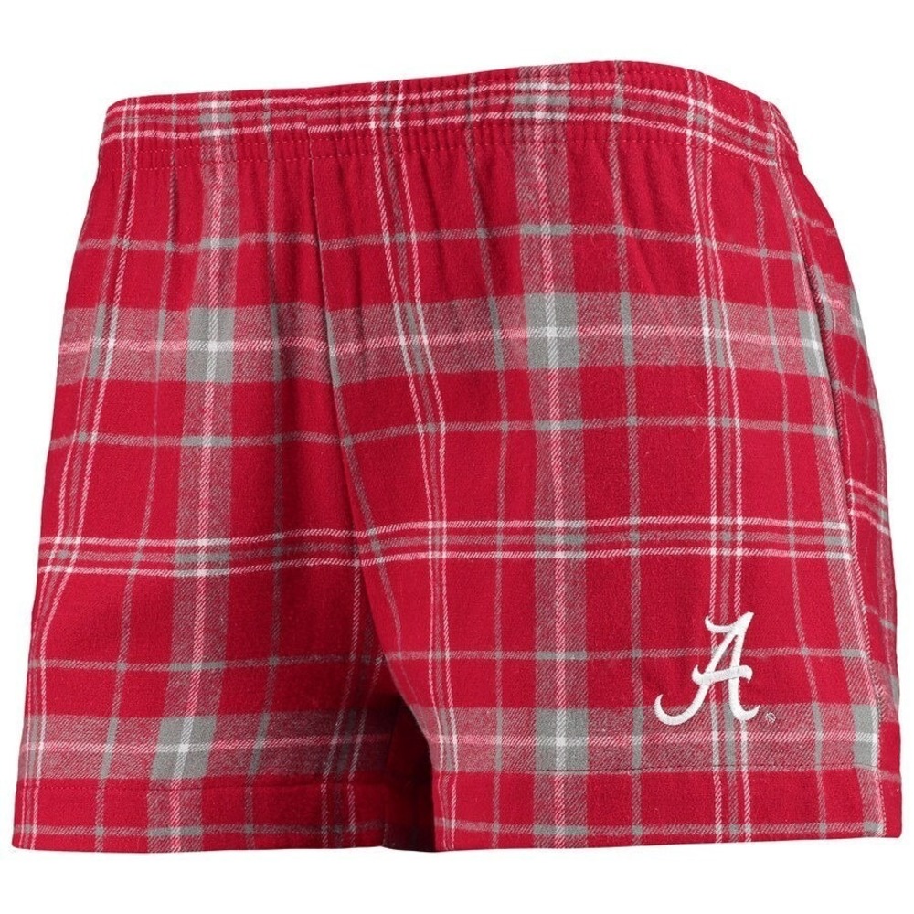 Concepts Sport Women's Alabama Crimson Tide Plaid Flannel Sleep Shorts - Medium